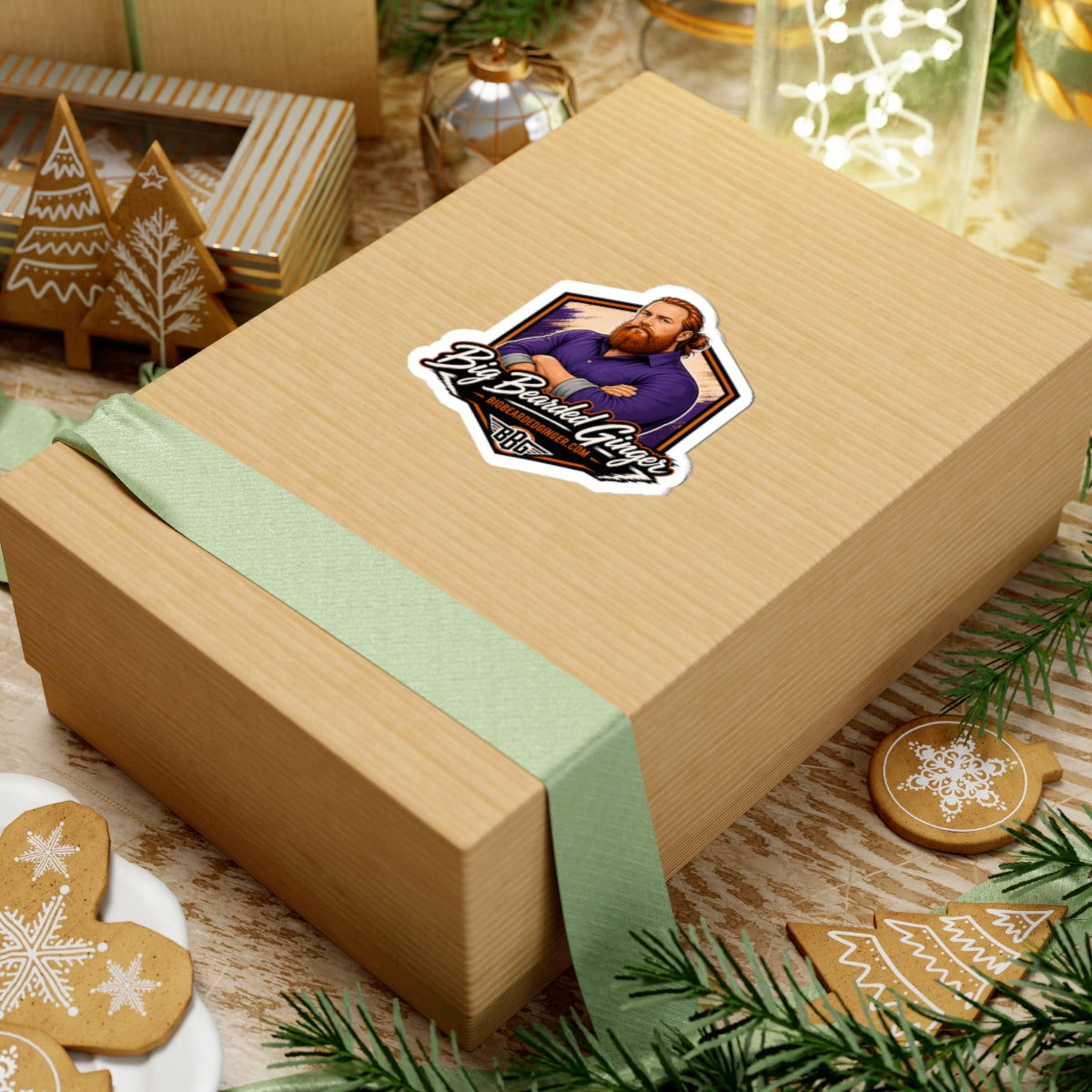 Big Bearded Ginger Portrait Sticker