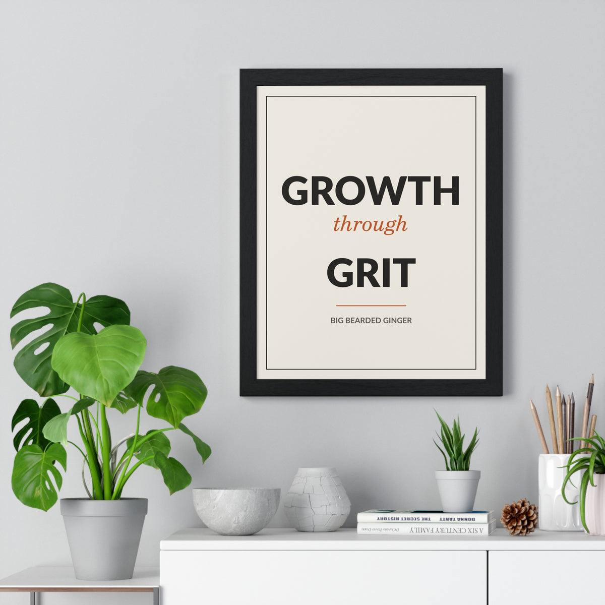 Growth Through Grit - Framed Wall Art