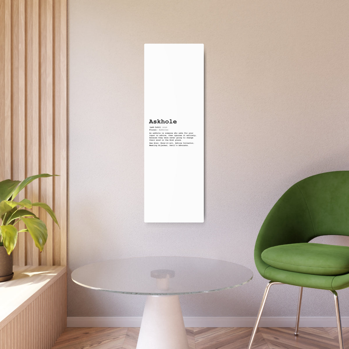 The Askhole Desk Sign - BBG Metal Desk Sign