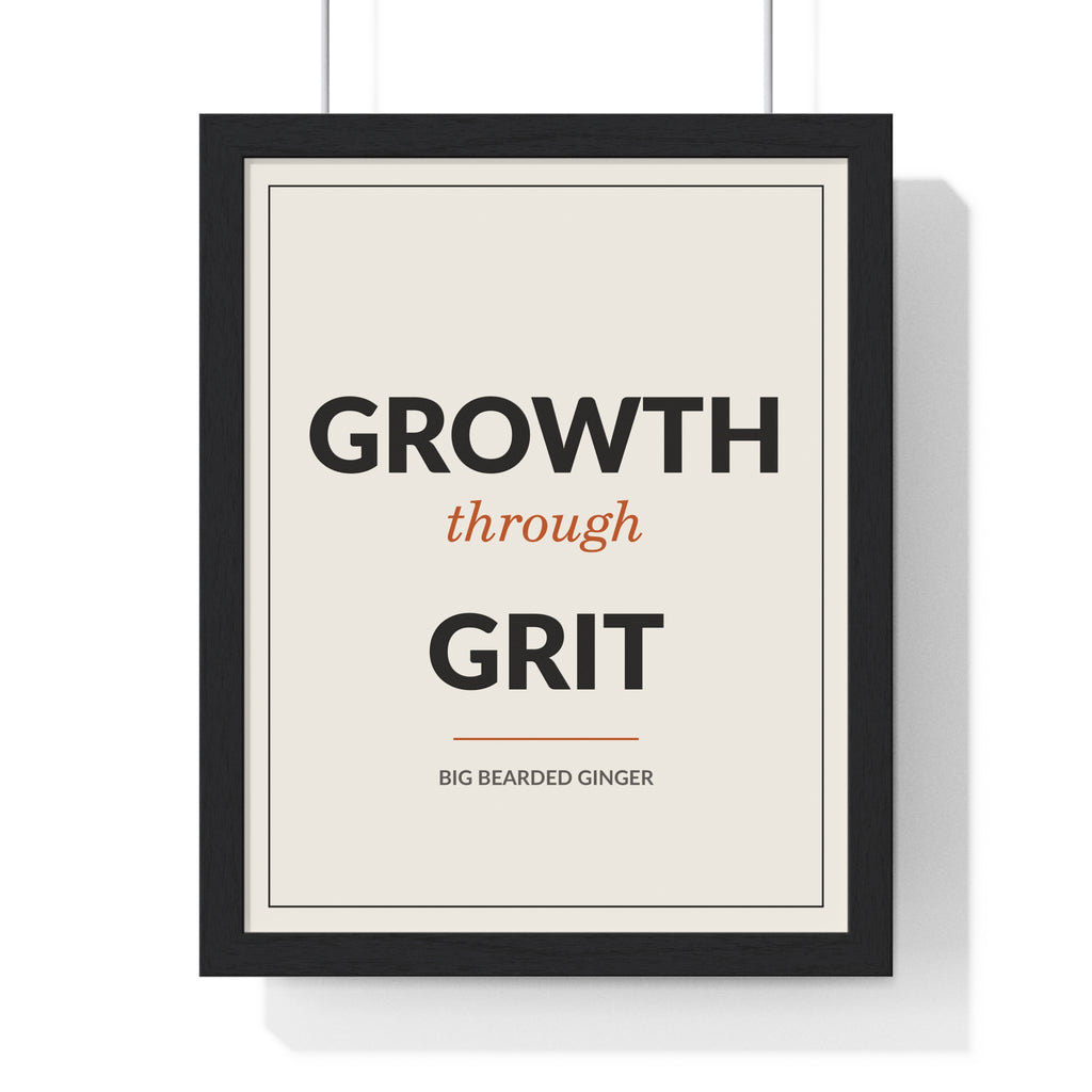 Growth Through Grit - Framed Wall Art