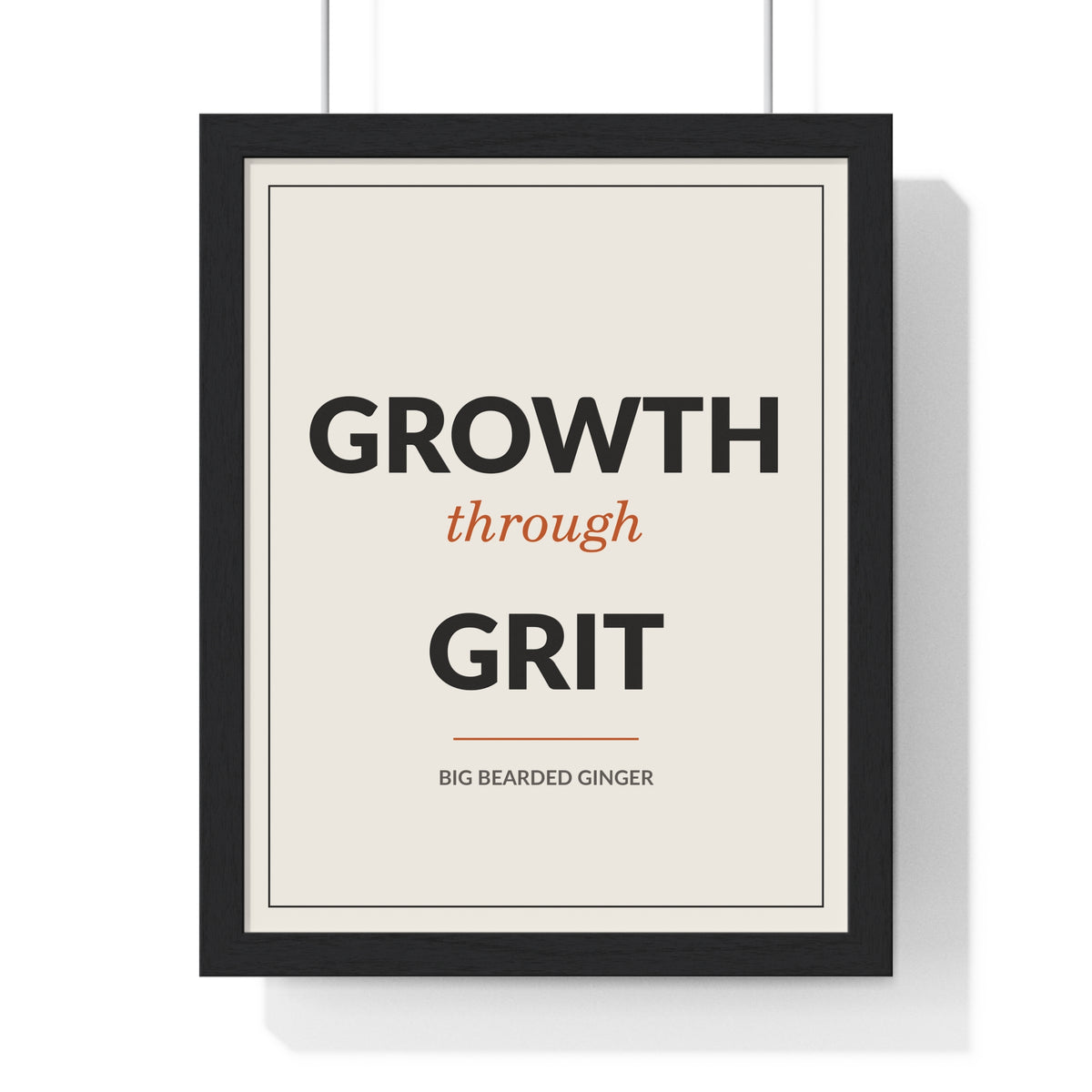 Growth Through Grit - Framed Wall Art