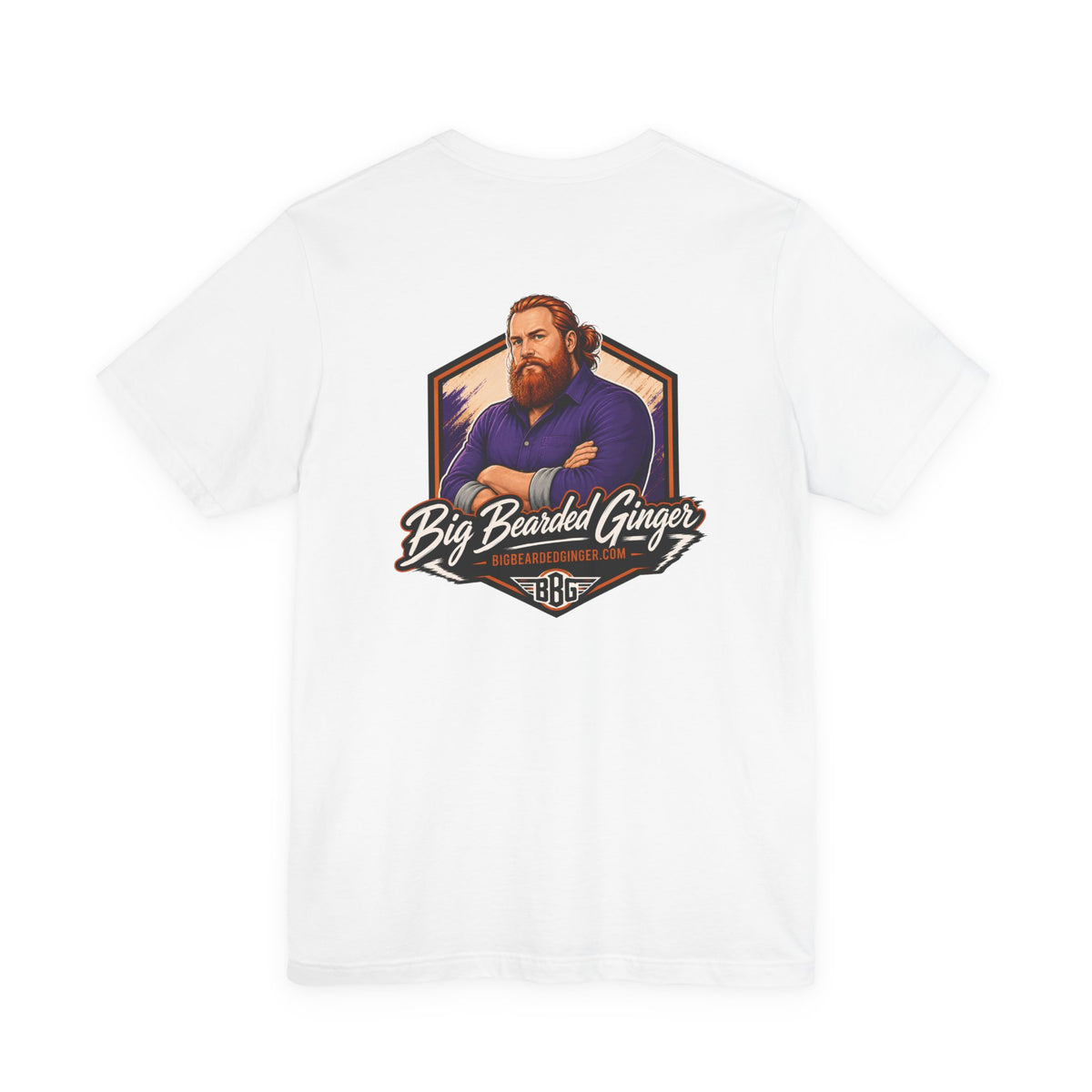 Big Bearded Ginger Portrait Tee - White