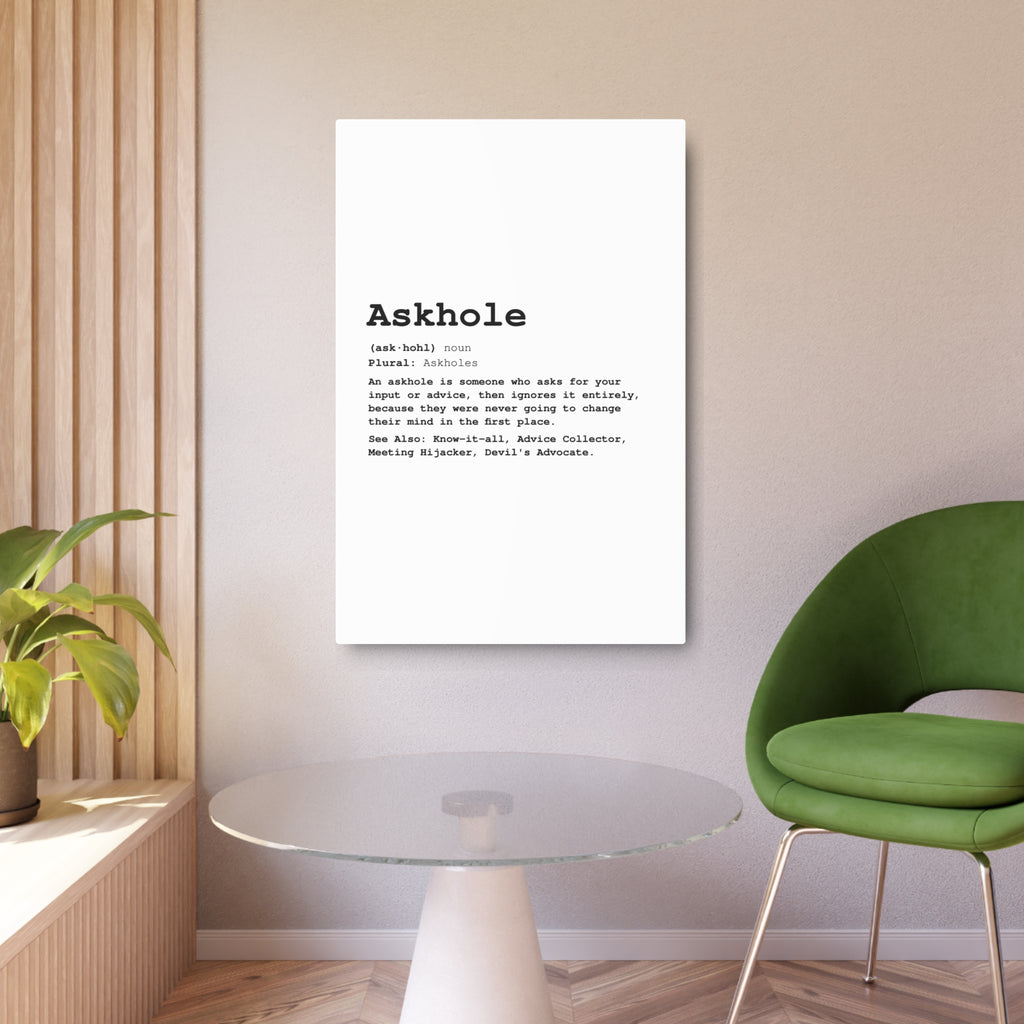 The Askhole Desk Sign - BBG Metal Desk Sign
