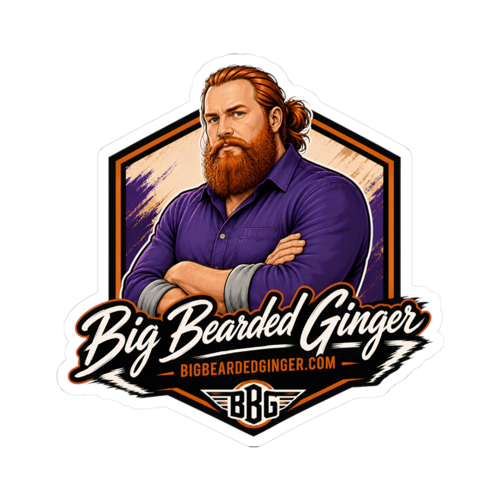 Big Bearded Ginger Portrait Sticker